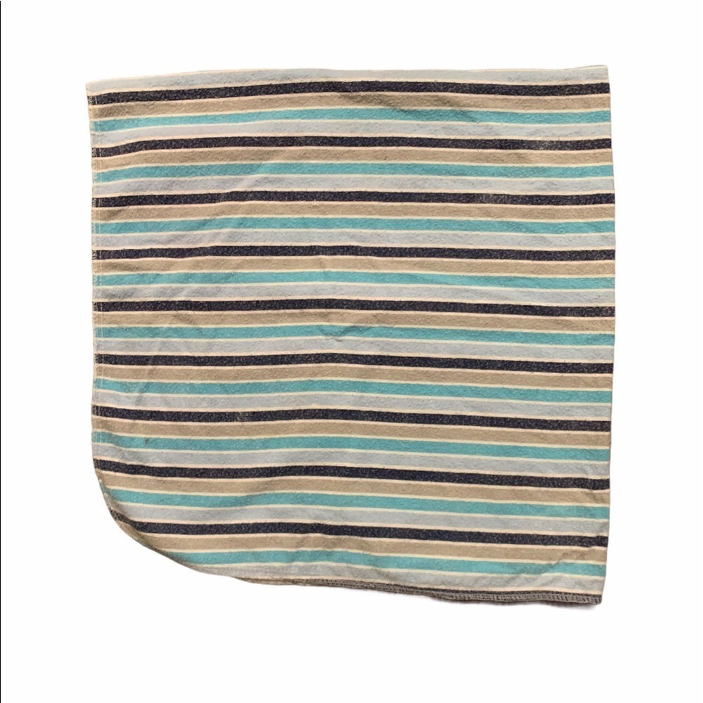 Striped baby receiving blanket